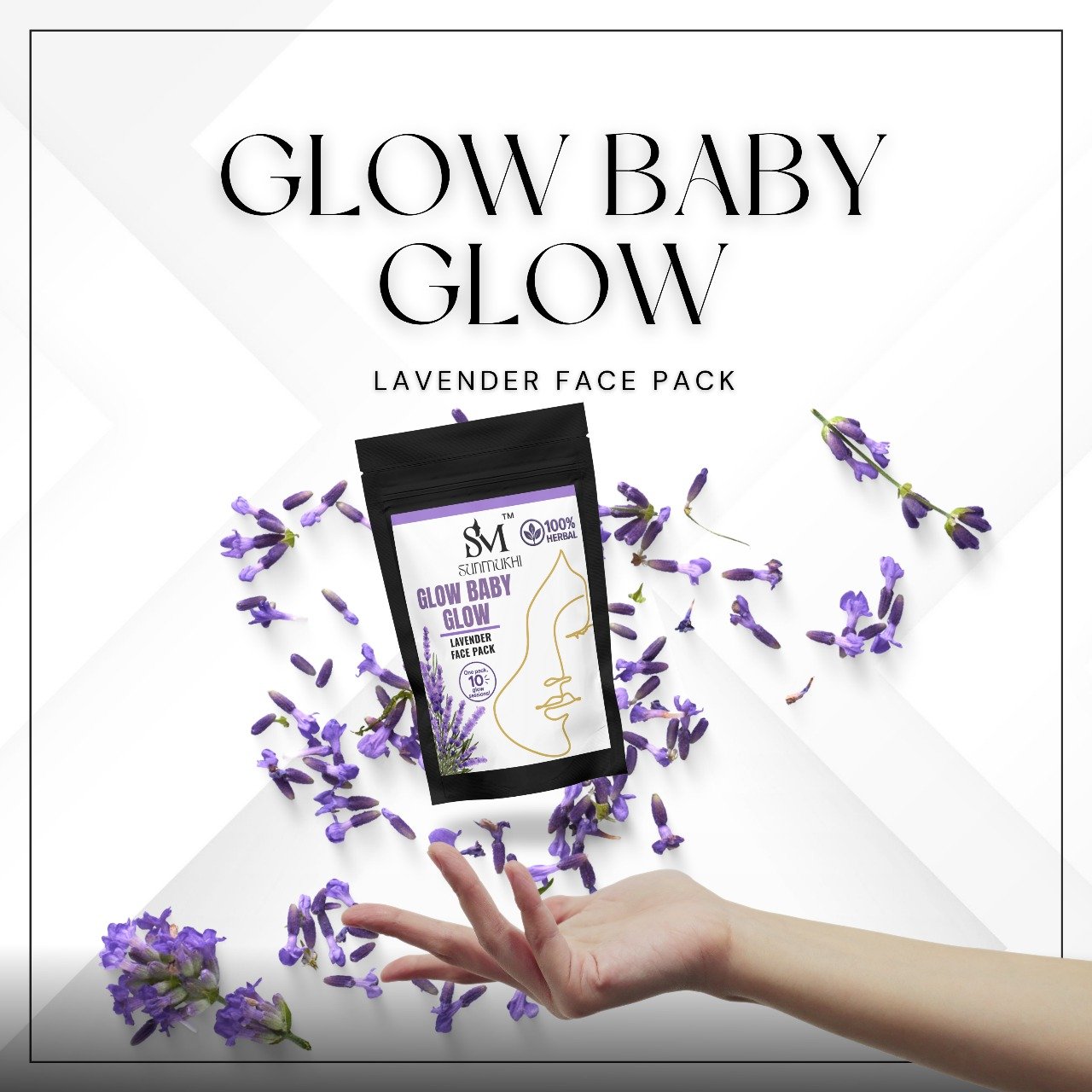Glow Baby Glow- 100gm Lavender Face Pack for Men & Women - Image 2